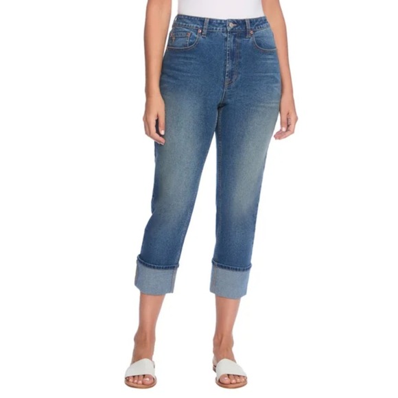 Frye High-Rise‎ Crop Jeans Amari Wash Denim Womens Size 12/31 - Picture 1 of 9
